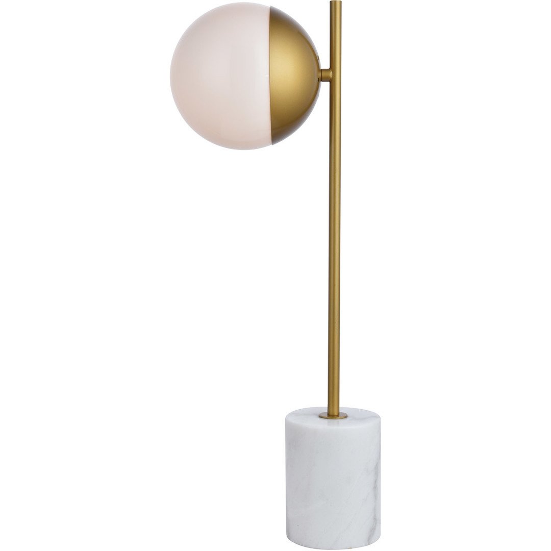 Brass with Frosted Shade Table Lamp - LV LIGHTING