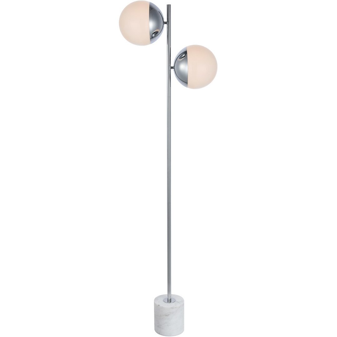 Chrome with Frosted Shade Floor Lamp - LV LIGHTING