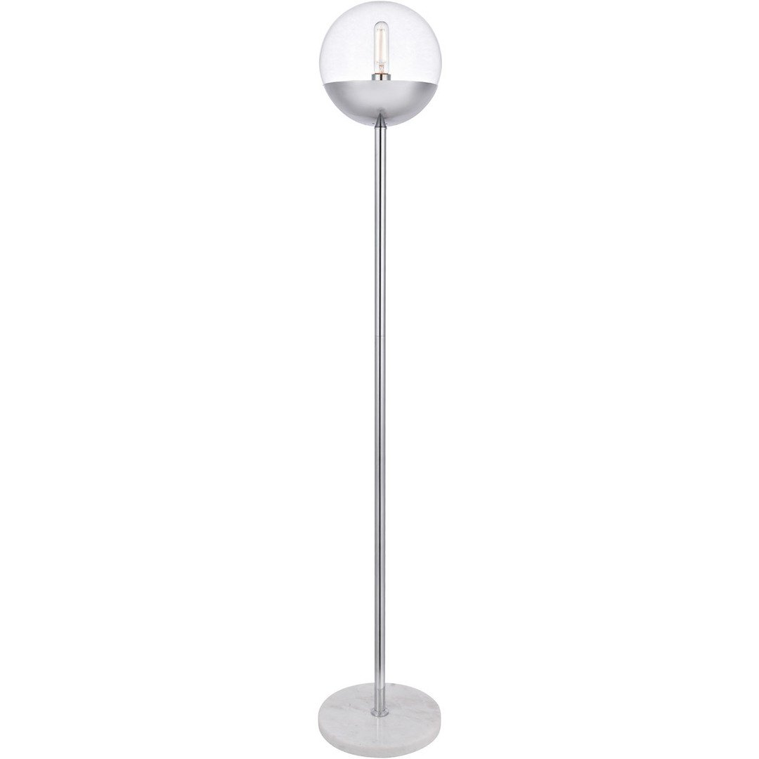 Chrome with Clear Shade Floor Lamp - LV LIGHTING