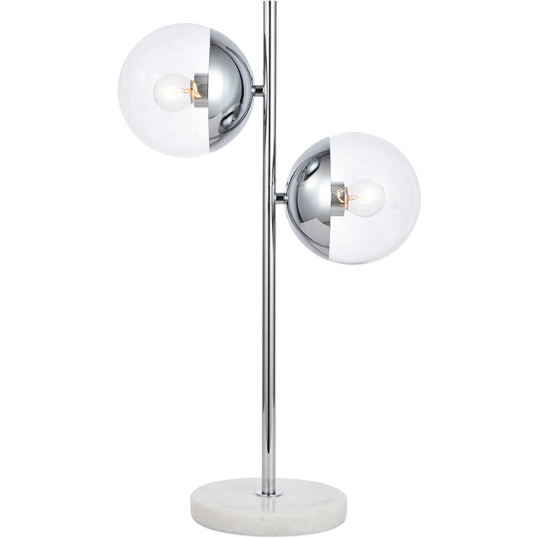 Chrome with Clear Shade Floor Lamp - LV LIGHTING