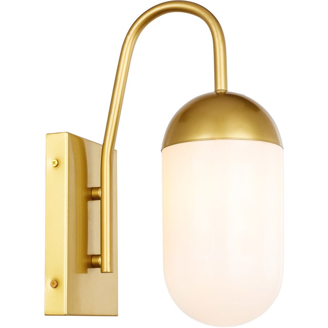 Brass with Frosted Wall Sconce - LV LIGHTING