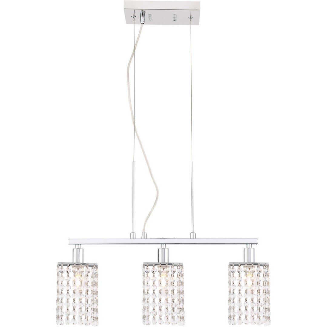 Chrome with Multiple Crystal Shade Pendant - LV LIGHTING