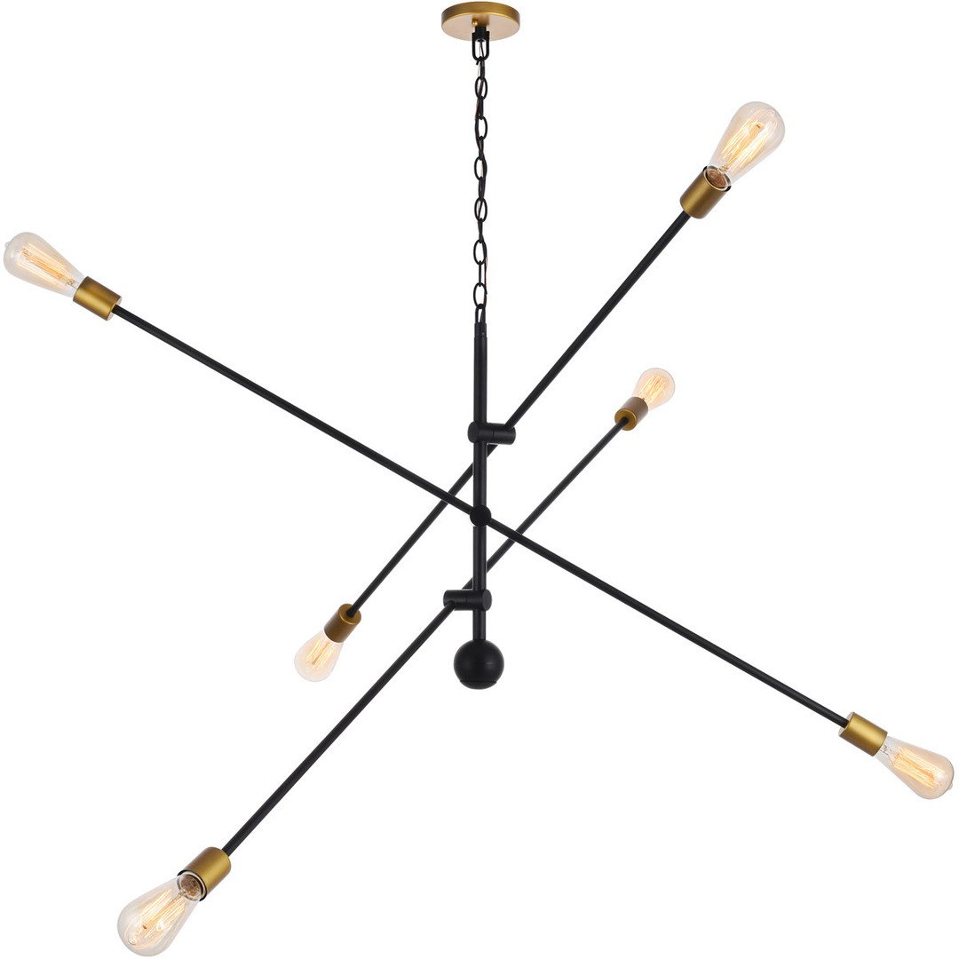 Black and Brass Chandelier - LV LIGHTING