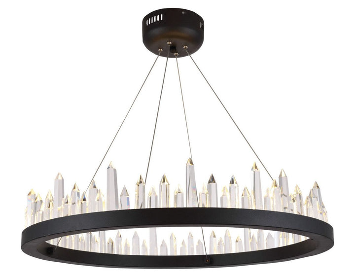 Dark Grey with Crystal Chandelier - LV LIGHTING