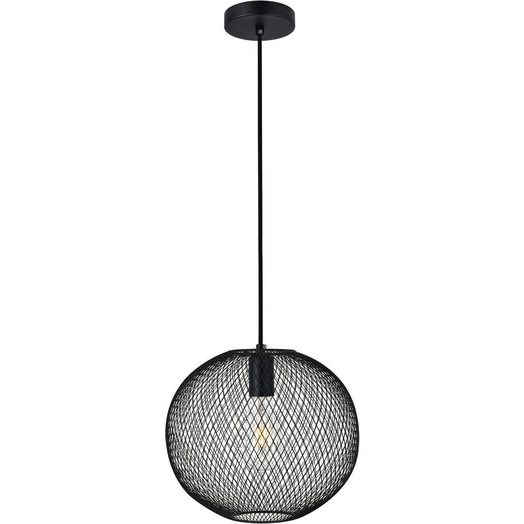 Black Sphere Round Net Pendant - LV LIGHTING