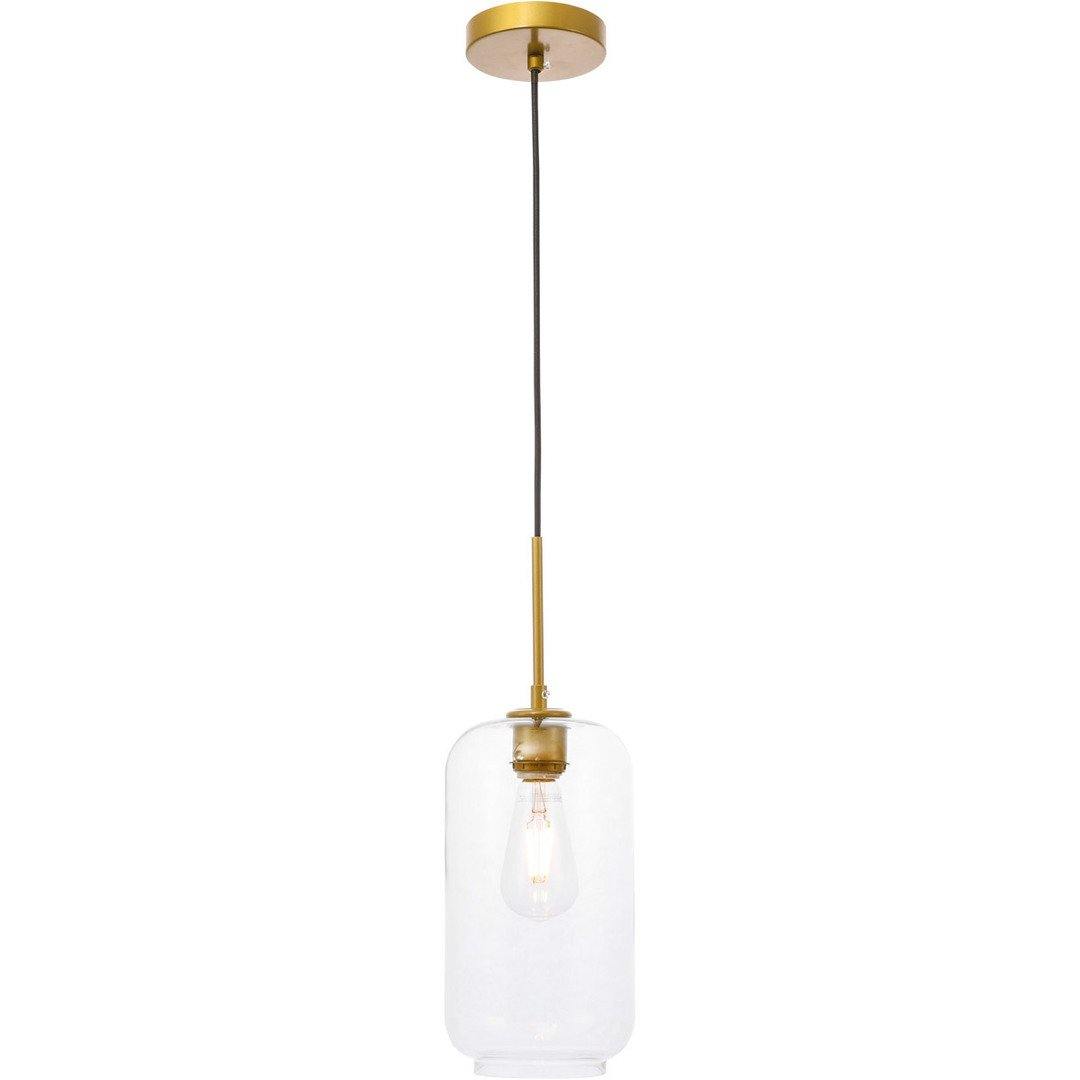 Brass with Clear Glass Pendant - LV LIGHTING