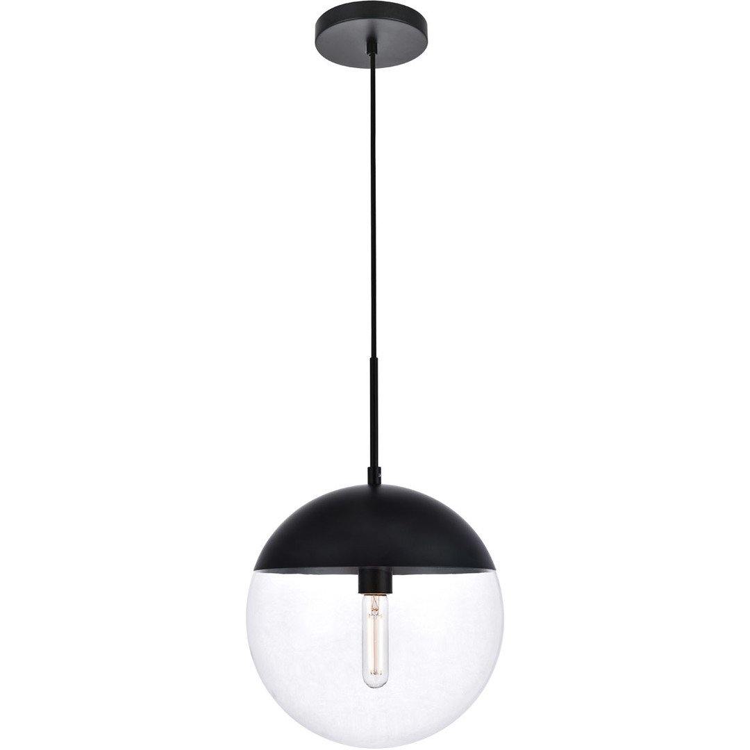 Black with Clear Shade Pendant - LV LIGHTING