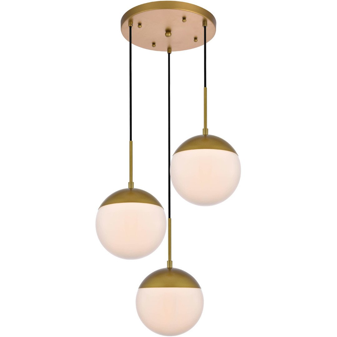 Brass with Frosted Shade Multiple Pendant - LV LIGHTING