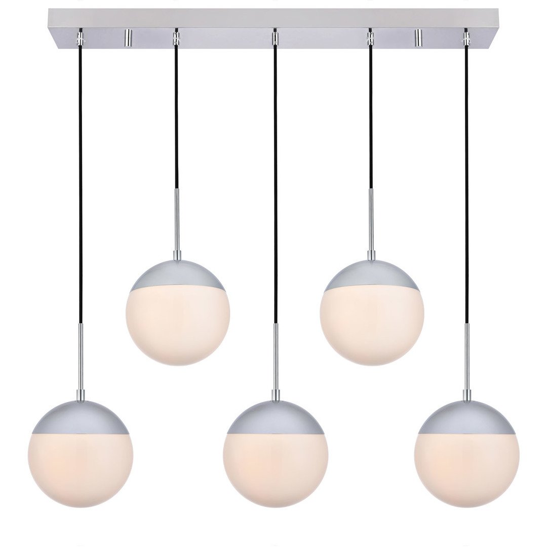 Chrome with Frosted Shade Multiple Pendant - LV LIGHTING
