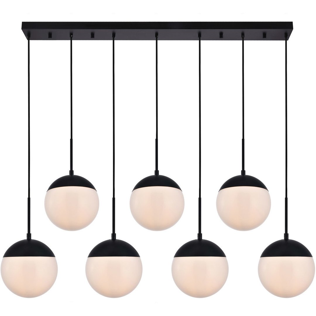 Black with Frosted Shade Multiple Pendant - LV LIGHTING