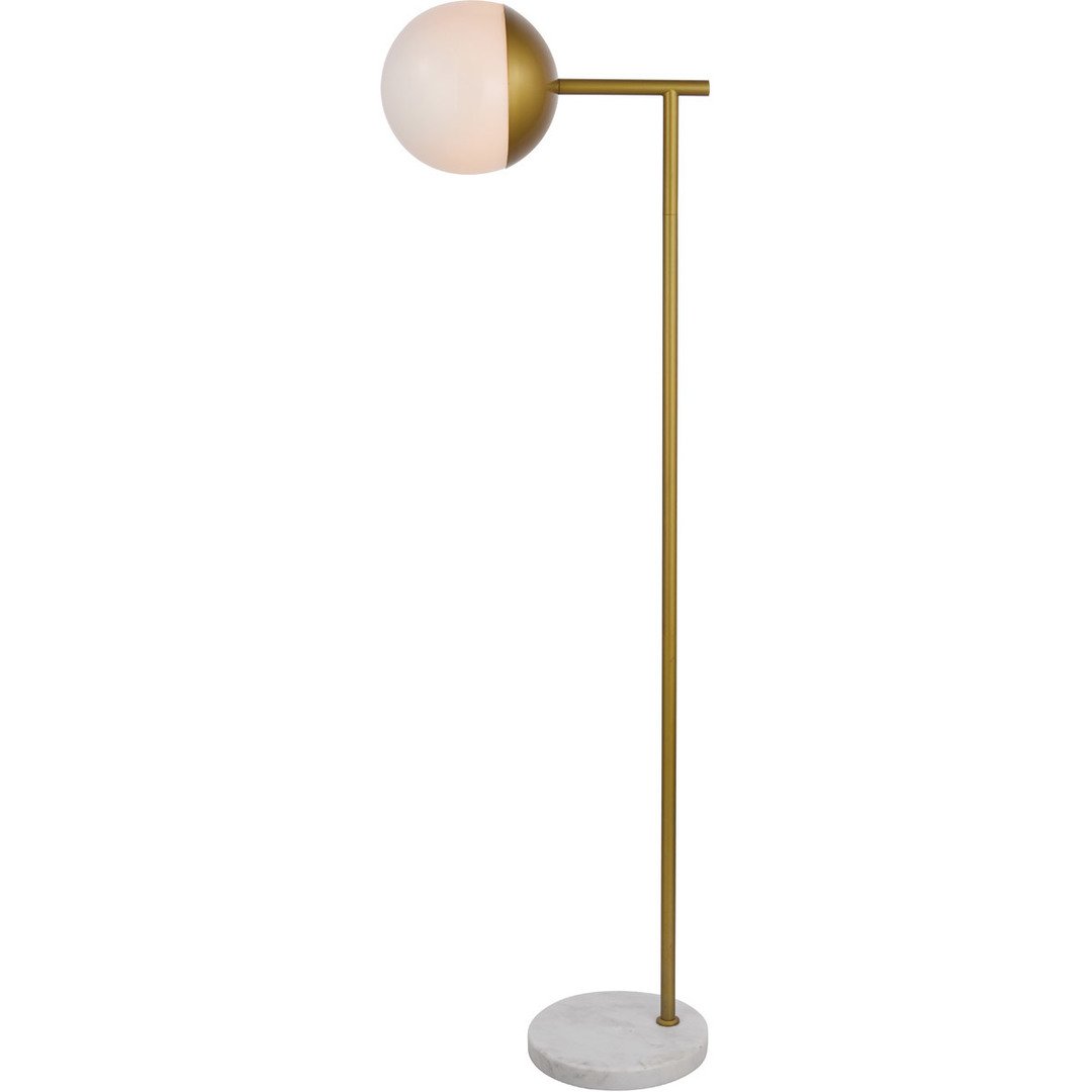 Brass with Frosted Shade Floor Lamp - LV LIGHTING