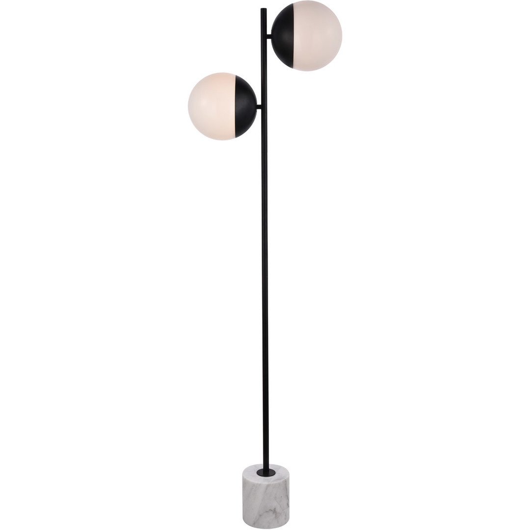 Black with Frosted Shade Floor Lamp - LV LIGHTING