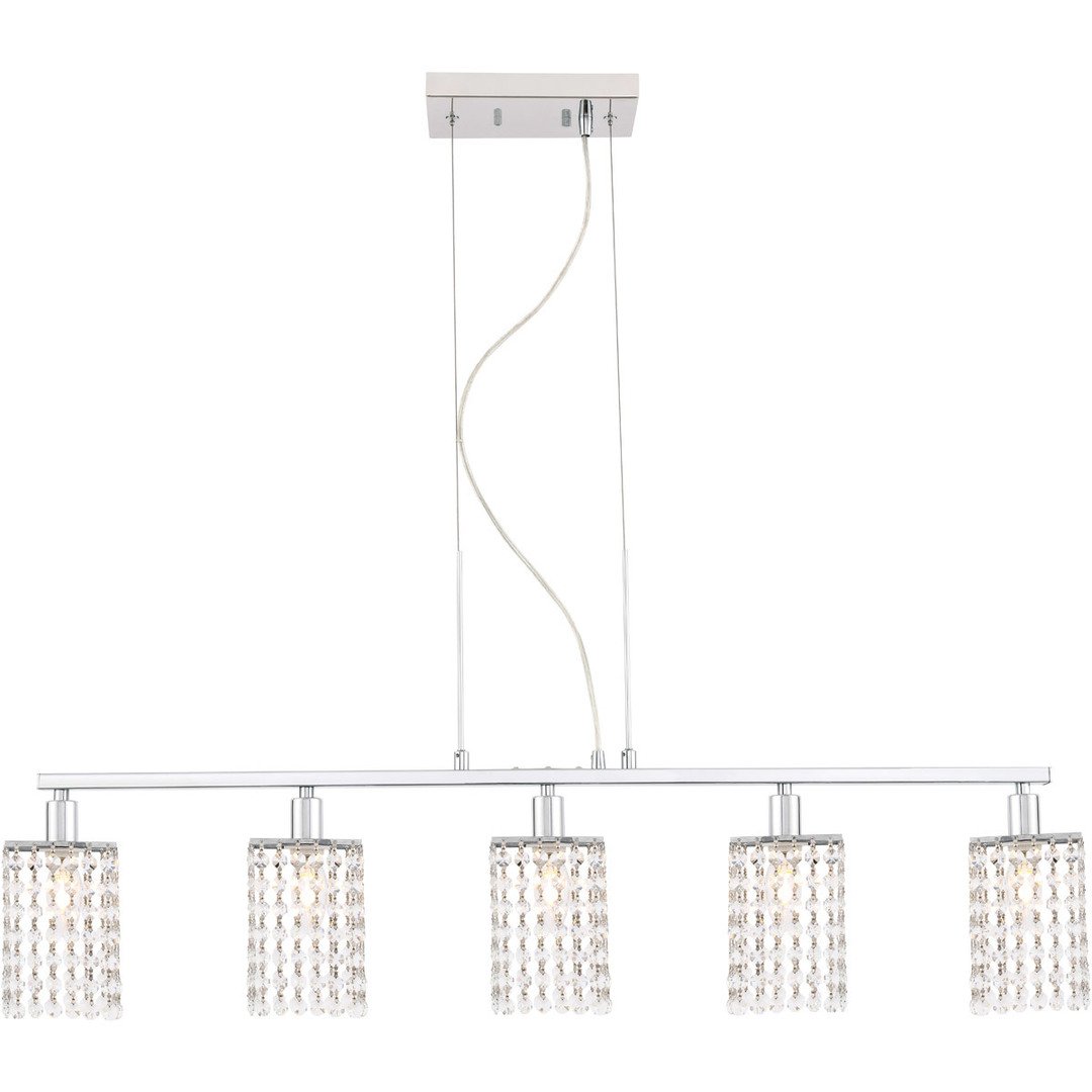Chrome with Crystal Multiple Light Pendant - LV LIGHTING