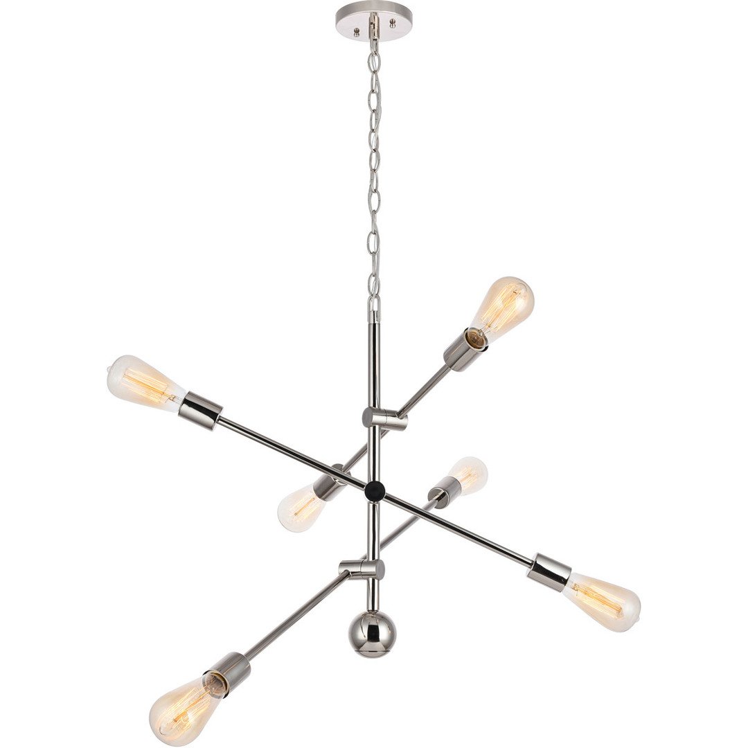 Chrome with Multiple Light Chandelier - LV LIGHTING