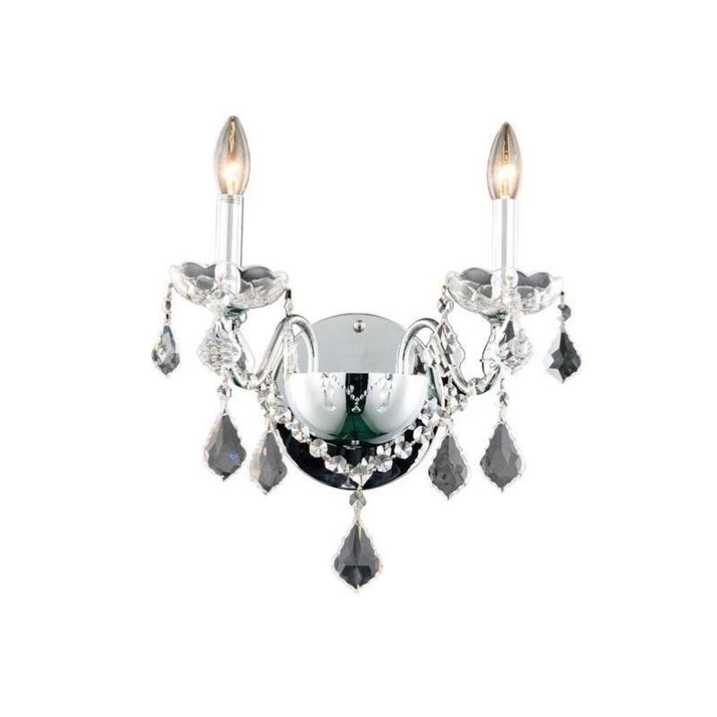 Chrome with Crystal Wall Sconce - LV LIGHTING