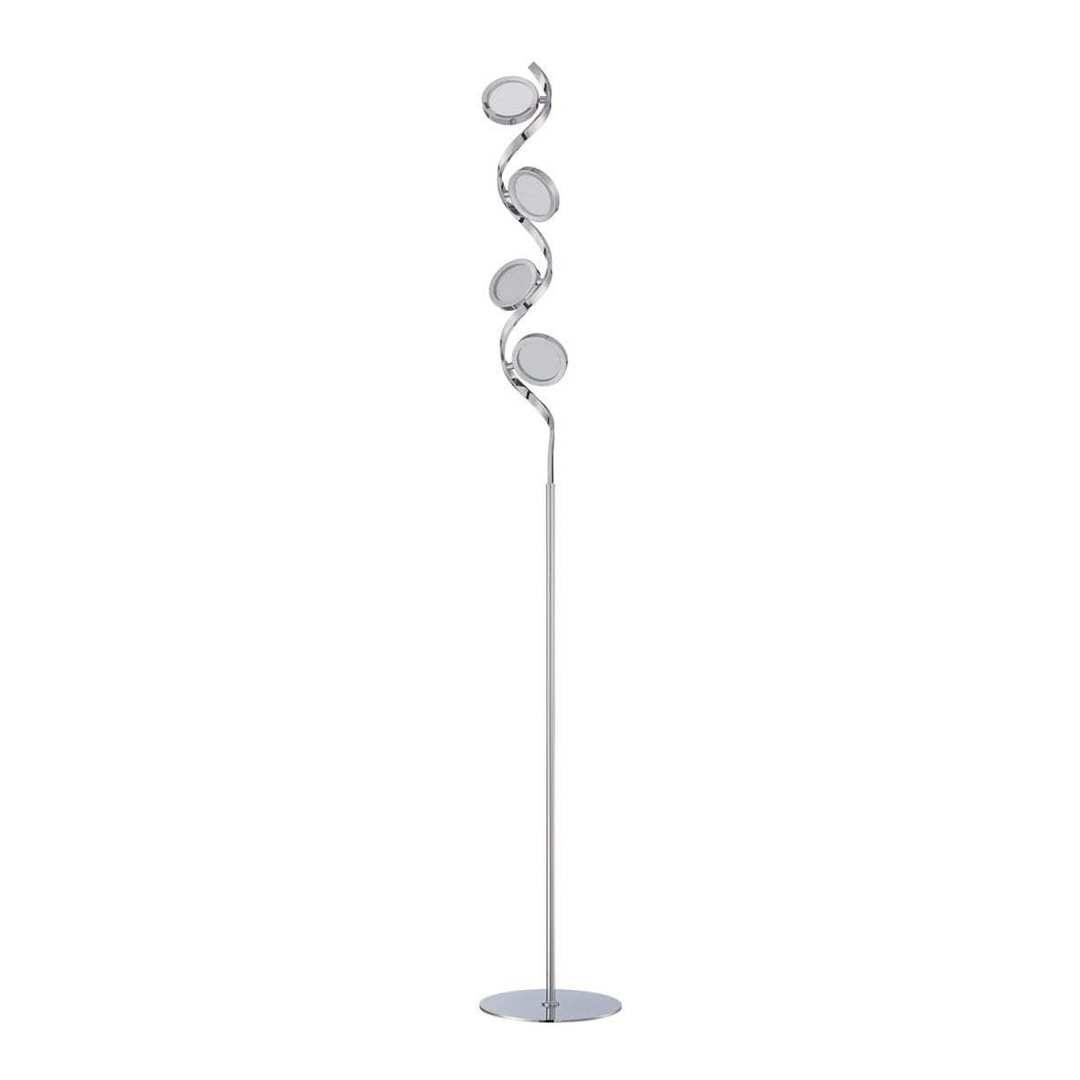 LED Chrome with Multiple Light Floor Lamp - LV LIGHTING