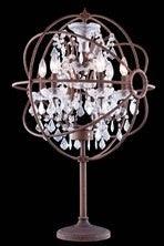 Rusted with Crystal Table Lamp - LV LIGHTING