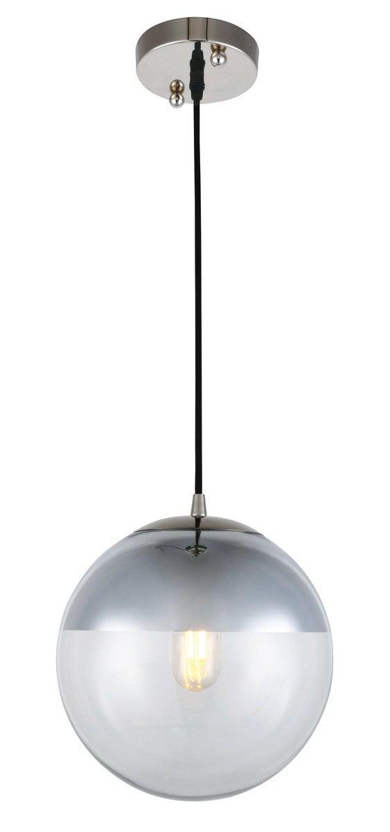 Polished Nickel with Clear Shade Pendant - LV LIGHTING
