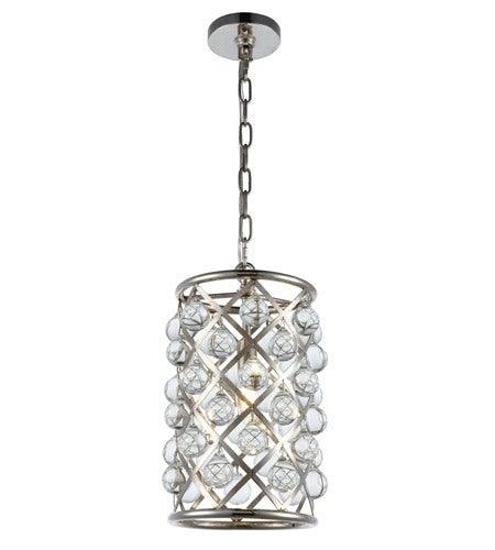 Polished Nickel with Crystal Pendant - LV LIGHTING
