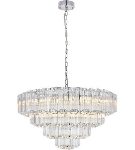 Chrome with Crystal Chandelier - LV LIGHTING