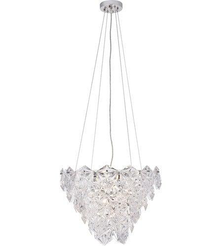 Chrome with Glass Shade Pendant - LV LIGHTING