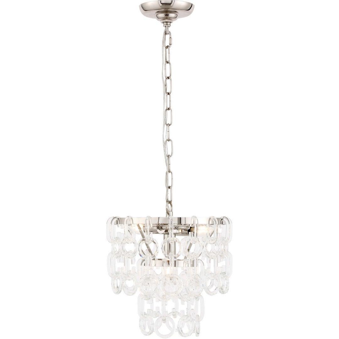 Polished Nickel with Crystal Pendant - LV LIGHTING