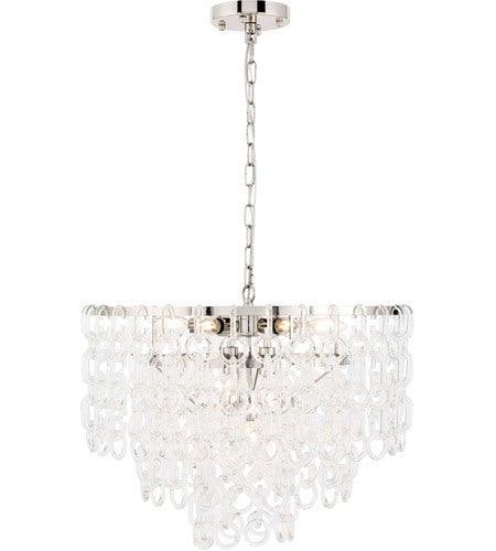 Polished Nickel with Crystal Chandelier - LV LIGHTING