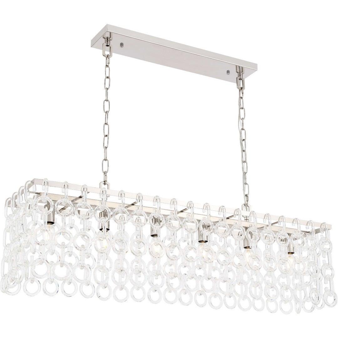 Polished Nickel with Crystal Pendant - LV LIGHTING