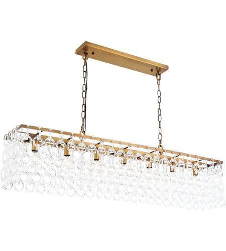 Brass with Crystal Pendant 7 Lights - LV LIGHTING