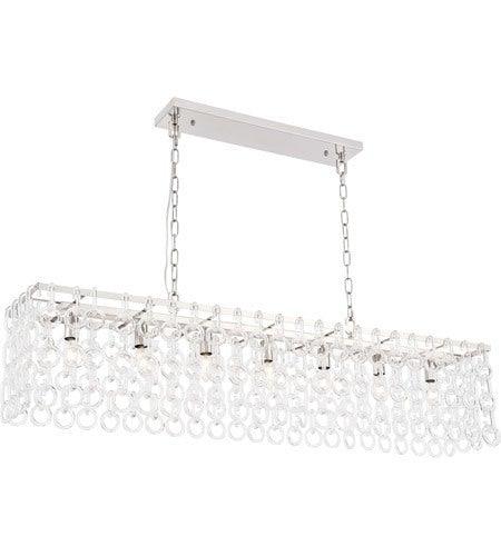 Polished Nickel with Crystal Pendant - LV LIGHTING