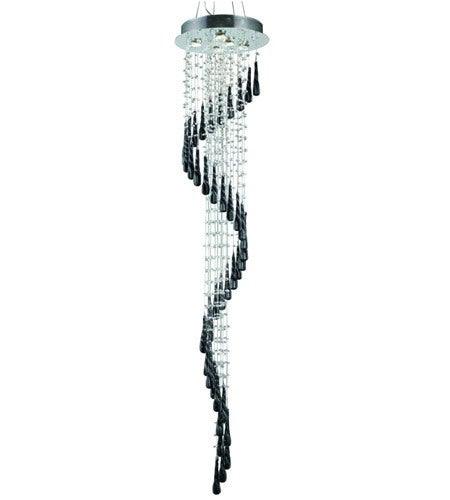 Chrome with Dark and Clear Crystal Pendant - LV LIGHTING