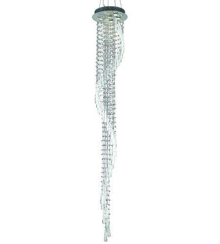 Chrome with Clear and White Crystal Pendant - LV LIGHTING