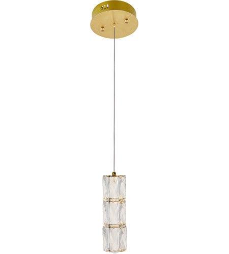 LED Gold with Crystal mini Pendant - LV LIGHTING