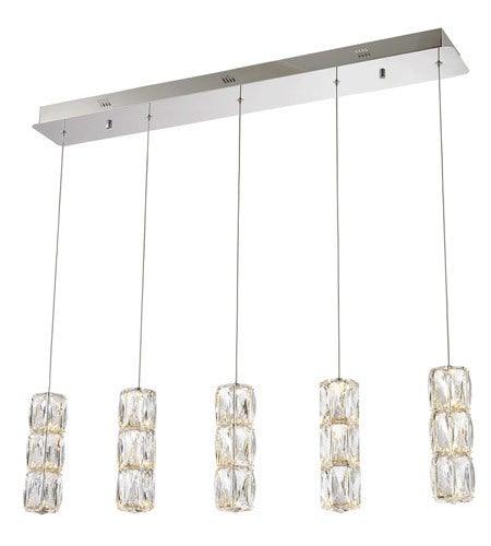 Chrome with Crystal Multiple Pendant - LV LIGHTING