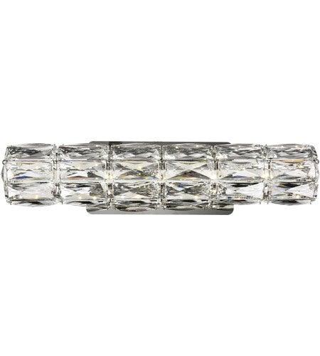 LED Chrome with Crystal Vanity Light - LV LIGHTING