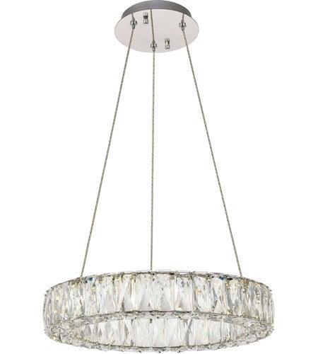 LED Chrome with Crystal Pendant - LV LIGHTING