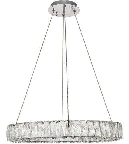 LED Chrome with Crystal Chandelier - LV LIGHTING