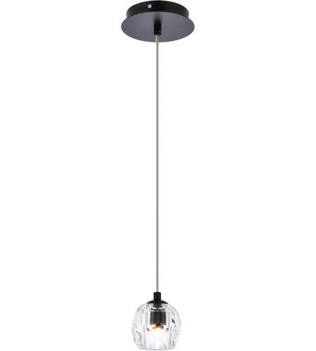 Black with Crystal mini Single Pendant - LV LIGHTING