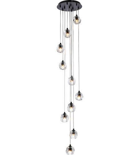 Black with Crystal Multiple Pendant - LV LIGHTING