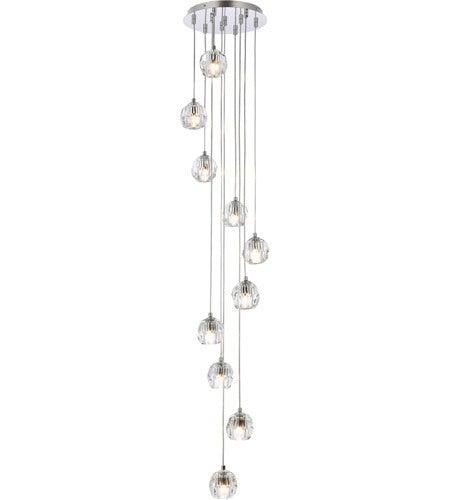 Chrome with Crystal Multiple Pendant - LV LIGHTING