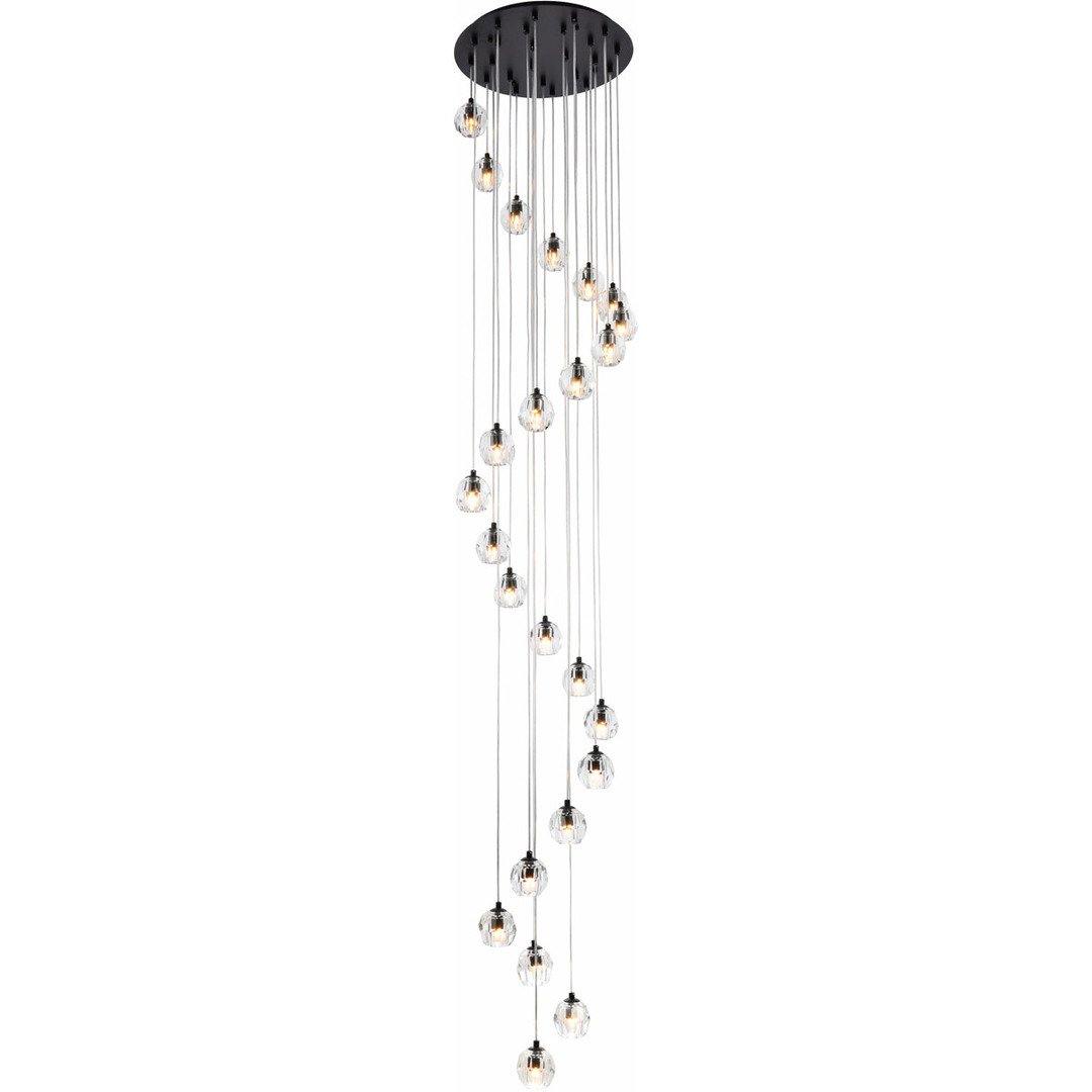 Black with Crystal Multiple Pendant - LV LIGHTING