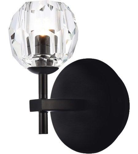 Chrome with Black and Crystal Pendant - LV LIGHTING