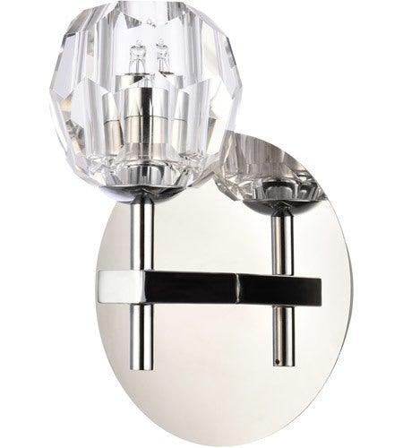 Chrome with Crystal Wall Sconce - LV LIGHTING