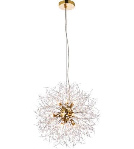 Gold with Crystal Dandelion Pendant - LV LIGHTING