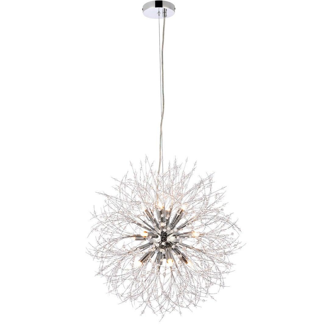 Chrome with Crystal Dandelion Chandelier - LV LIGHTING