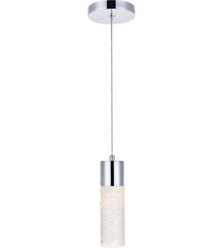 LED Chrome with Clear Glass Single Pendant - LV LIGHTING