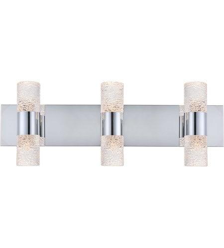 LED 6 Light Chrome with Clear Glass Vanity Light - LV LIGHTING