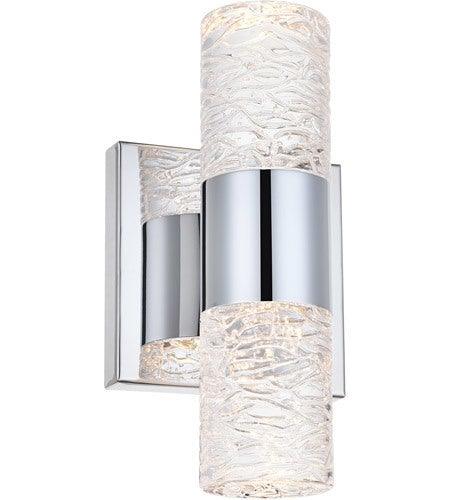 LED Chrome with Clear Glass Wall Sconce - LV LIGHTING