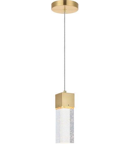 LED Gold with Crystal Single Pendant - LV LIGHTING