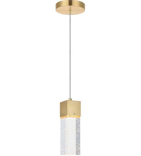 LED Gold with Crystal Single Pendant - LV LIGHTING